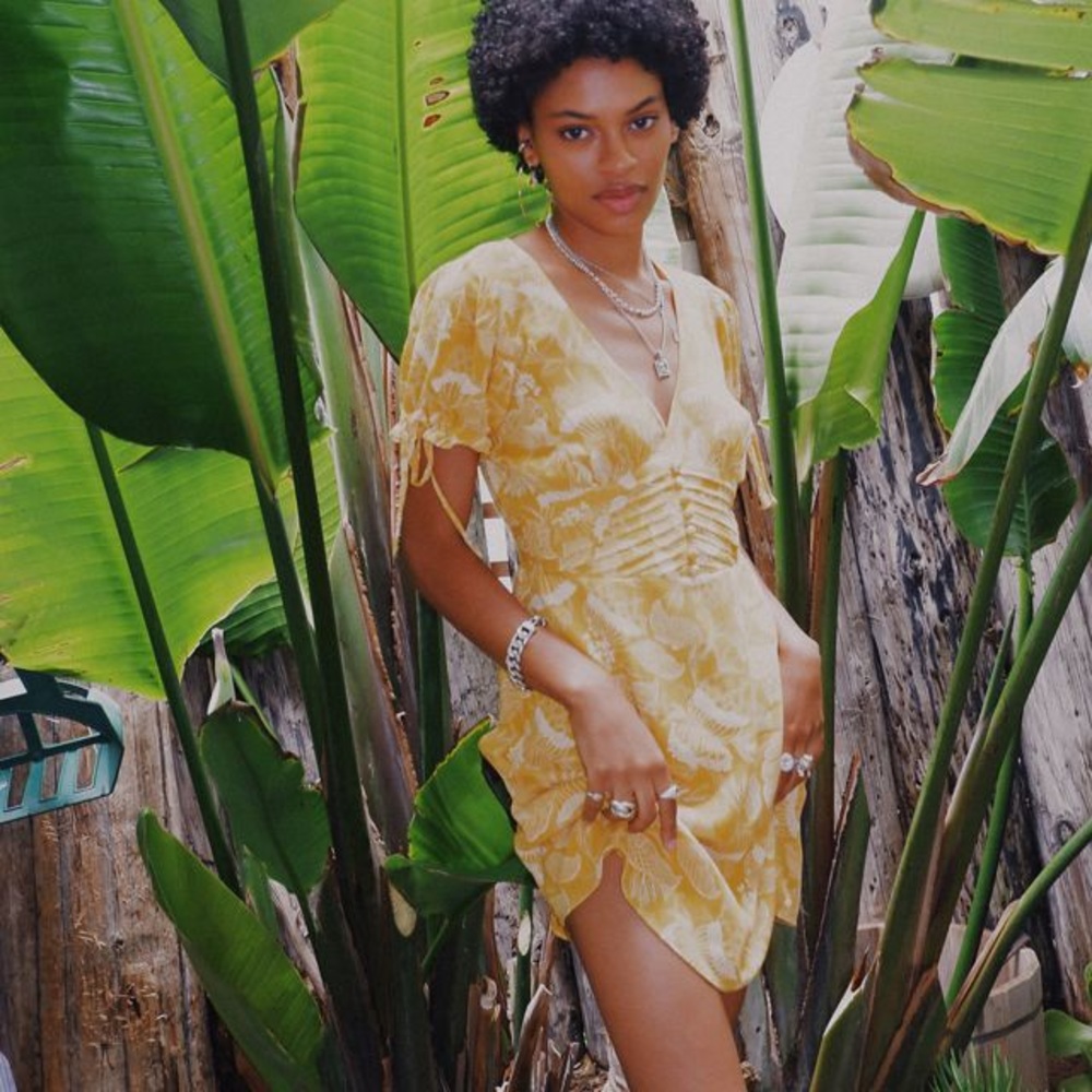 Urban Outfitters Tie Sleeve Mini Dress